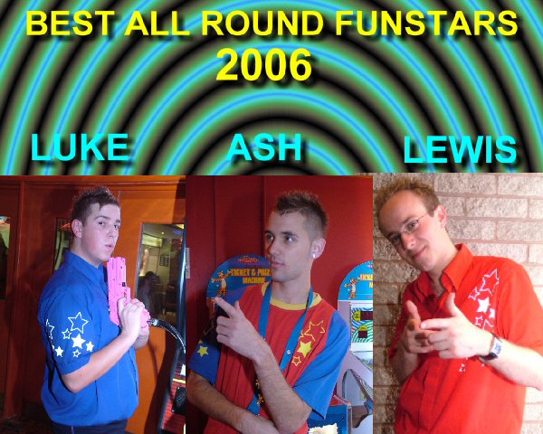 Best 'All Round' Funstars - Luke (Devon Cliffs), Ash (Hafan-Y-Mor), Lewis (Presthaven Sands)