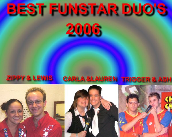 Best Funstar Duo's - Zippy/Lewis (Presthaven Sands), Carla/Lauren (Combe Haven), Trigger/Ash (Hafan-Y-Mor)