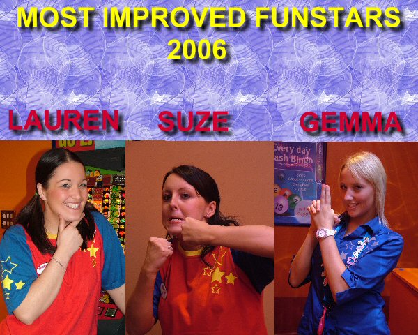 Most Improved Funstars - Lauren, Suze, Gemma